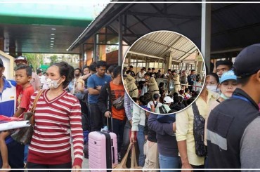 ច្រកព្រំដែនប៉ោយប៉ែតកកស្ទះ ខណៈពលករខ្មែរធ្វើការនៅថៃសម្រុកចូលមកលេងស្រុកមុនចូលឆ្នាំ