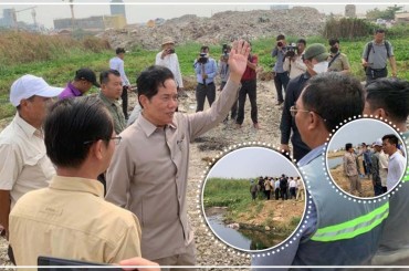 លោកឃួងស្រេងជំរុញឲ្យមន្ត្រីជំនាញនិងអាជ្ញាធរខណ្ឌពាក់ព័ន្ធធ្វើការស្តារប្រឡាយជើងឯកឲ្យបានលឿននិងធំទូលាយដើម្បីរំដោះទឹកចេញពីរាជធានីនៅពេលរដូវវស្សាចូលមកដល់