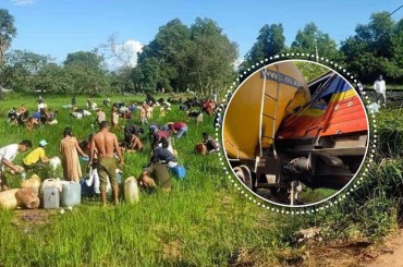 រថភ្លើងដឹកសុីទែនប្រេងធ្លាក់ផ្លូវ នៅម្តុំខាងជើងផ្សារដំណាក់ចង្អើរខេត្តកែប