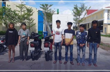 ឃាត់ខ្លួនក្រុមយុវជនចំនួន០៦នាក់ ពាក់ព័ន្ធបទល្មើសហិង្សា