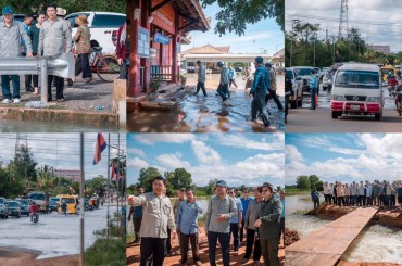 គណៈកម្មាធិការគ្រប់គ្រងគ្រោះមហន្ដរាយខេត្ត បានចុះពិនិត្យស្ថានភាពជំនន់ទឹកភ្លៀងនៅក្នុងភូមិសាស្ត្រស្រុកជីក្រែង ខេត្តសៀមរាប