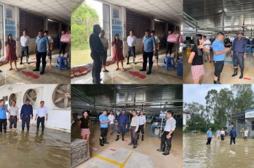 ក្រសួងការងារចុះពិនិត្យរោងចក្រចំនួន៣ ដែលត្រូវជំនន់ទឹកភ្លៀងជន់លិចនៅខេត្តតាកែវ និងស្នើឱ្យម្ចាស់រោងចក្រគិតគូរចំពោះកម្មករនិយោជិតដែលរងការលិចផ្ទះសម្បែង