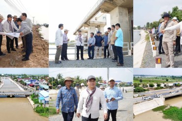 លោកថោ ជេដ្ឋា រដ្ឋមន្រ្តីក្រសួងធនធានទឹក និងឧតុនិយម បានអញ្ជើញចុះត្រួតពិនិត្យស្ថានភាពទឹកជំនន់ក្នុងភូមិសាស្រ្តទំនប់៧មករា ខេត្តកណ្តាល
