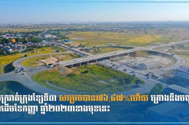 ផ្លូវក្រវាត់ក្រុងខ្សែទី៣ សម្រេចបាន៧៦,៨៧%ហើយ គ្រោងនឹងបញ្ចប់នាដើមខែកញ្ញា ឆ្នាំ២០២៣ខាងមុខនេះ