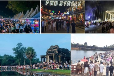 ខេត្តសៀមរាប៖ភ្ញៀវទេសចរប្រមាណជា៣០ម៉ឺននាក់ចូលមកកាន់ខេត្តសៀមរាបឱកាសព្រះរាជពិធីបុណ្យអុំទូក បណ្តែតប្រទីប សំពះព្រះខែ និងអកអំបុក ឆ្នាំ២០២២