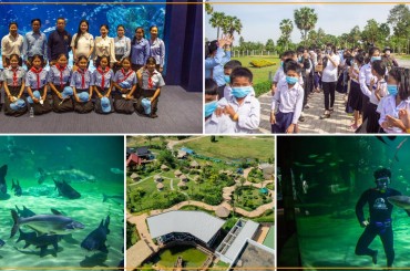 សួនសិប្បនិមិត្ត ឬអាងពិព័រណ៌ត្រីទឹកសាប ទឹកប្រៃ របស់ក្រុមហ៊ុនអង្គរ វ៉ាយដ៏ឡាយហ្វ៍ និងអឹឃ្វារៀម បានបើកដំណើរការទទួលភ្ញៀវទេសចរជាតិ និងអន្តរជាតិហើយ