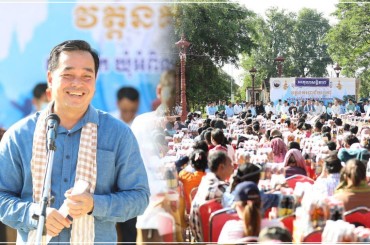 រាជរដ្ឋាភិបាលចែកអំណោយស្បៀងអាហារដល់ប្រជាពលរដ្ឋ នៅខេត្តកំពង់ចាម និងស្រុកកំពង់សៀម ដែលមានជីវភាពខ្វះខាត ចំនួនសរុប ៨០០គ្រួសារ
