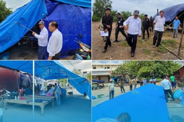 អាជ្ញាធរខេត្តបន្ទាយមានជ័យ រៀបចំទីកន្លែងស្នាក់នៅរបស់បងប្អូនប្រជាពលរដ្ឋ នៅទីទួលសុវត្ថិភាព