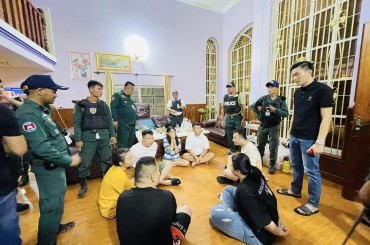 បង្ក្រាបបទល្មើស និងបានឃាត់ជនបរទេសចំនួន៦នាក់ ពីបទបង្ខាំងមនុស្សខុសច្បាប់ដើម្បីជំរិតទាប្រាក់
